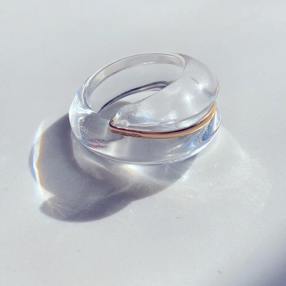 18k GOLD BACCARAT ring  with tag and box. size 5.5 - Picture 3 of 5